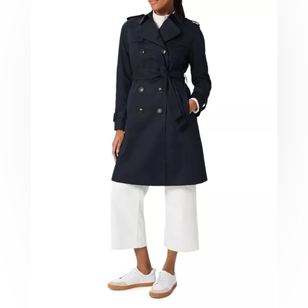 Hobbs London Saskia Trench Coat navy blue